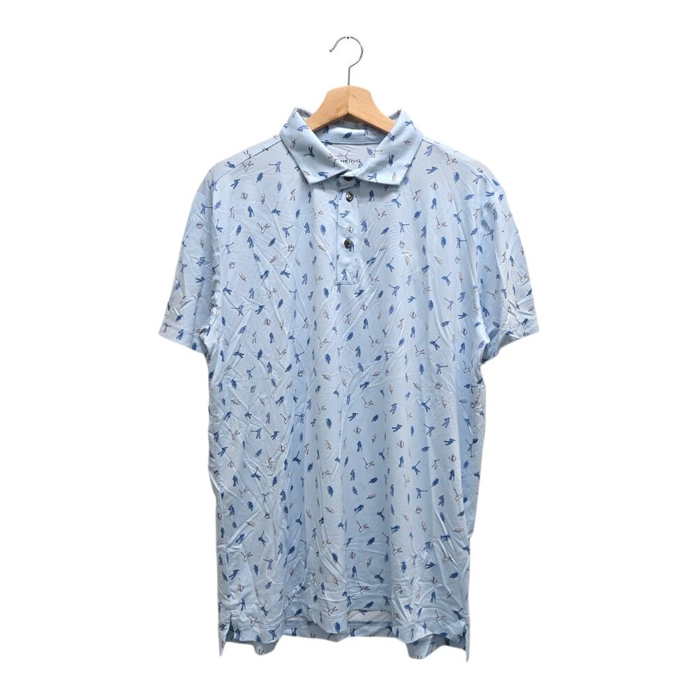 Chervo Men’s Albergo 175E Golf Polo Shirt Large Blue NWT